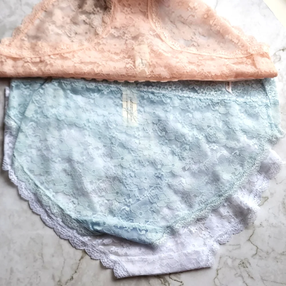 ♥️ Jessica Simpson, 3 Pack Floral Embroidered Lace XL NWT